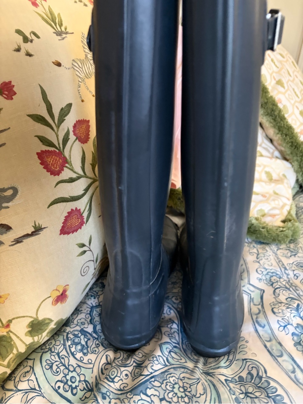 Hunter Black Tall Rain Boots - Picture 3 of 6